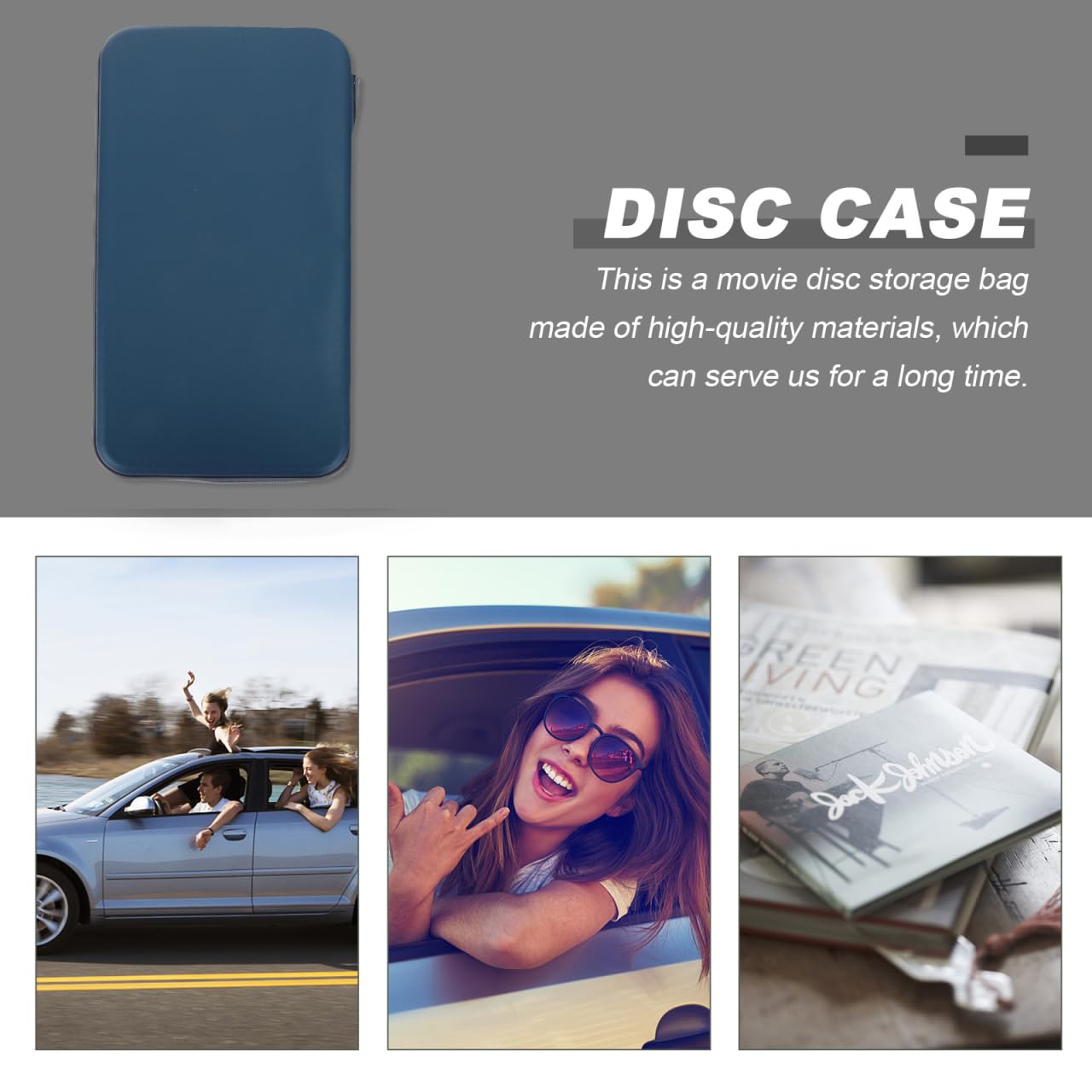 Alipis CD Bag, CD Storage Bag for Car and Home, CD DVD Disc Rangement for 80 – Pochette de Rangement Portable pour CD/DVD, Valise de Stockage Multimédia pour Voiture, Bureau et Maison, Idéal Cadeau