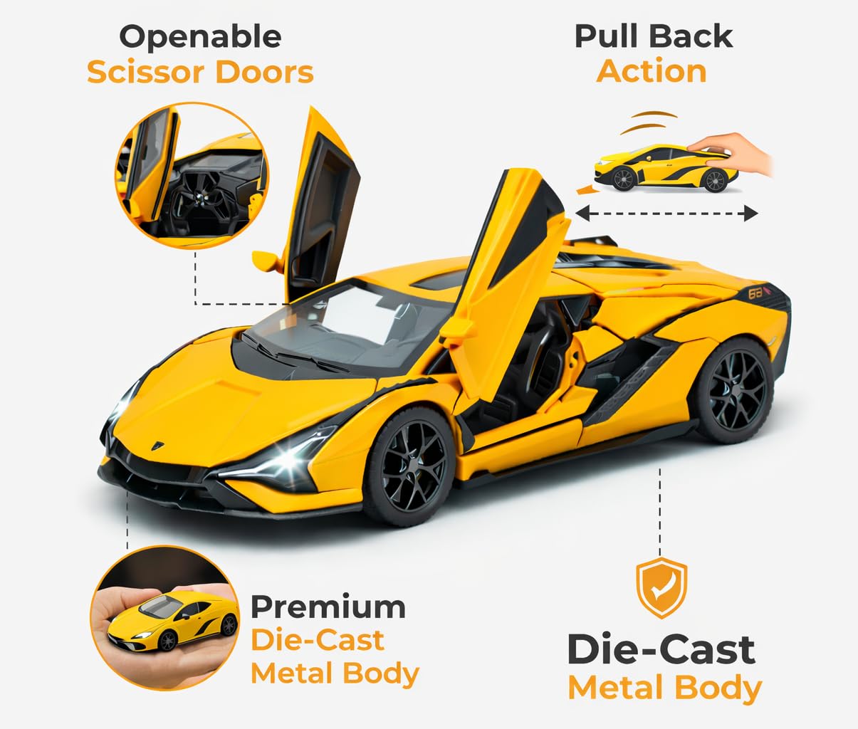 Bishmeva Presents Lamborghini Die Cast Model Car 1:32 Scale