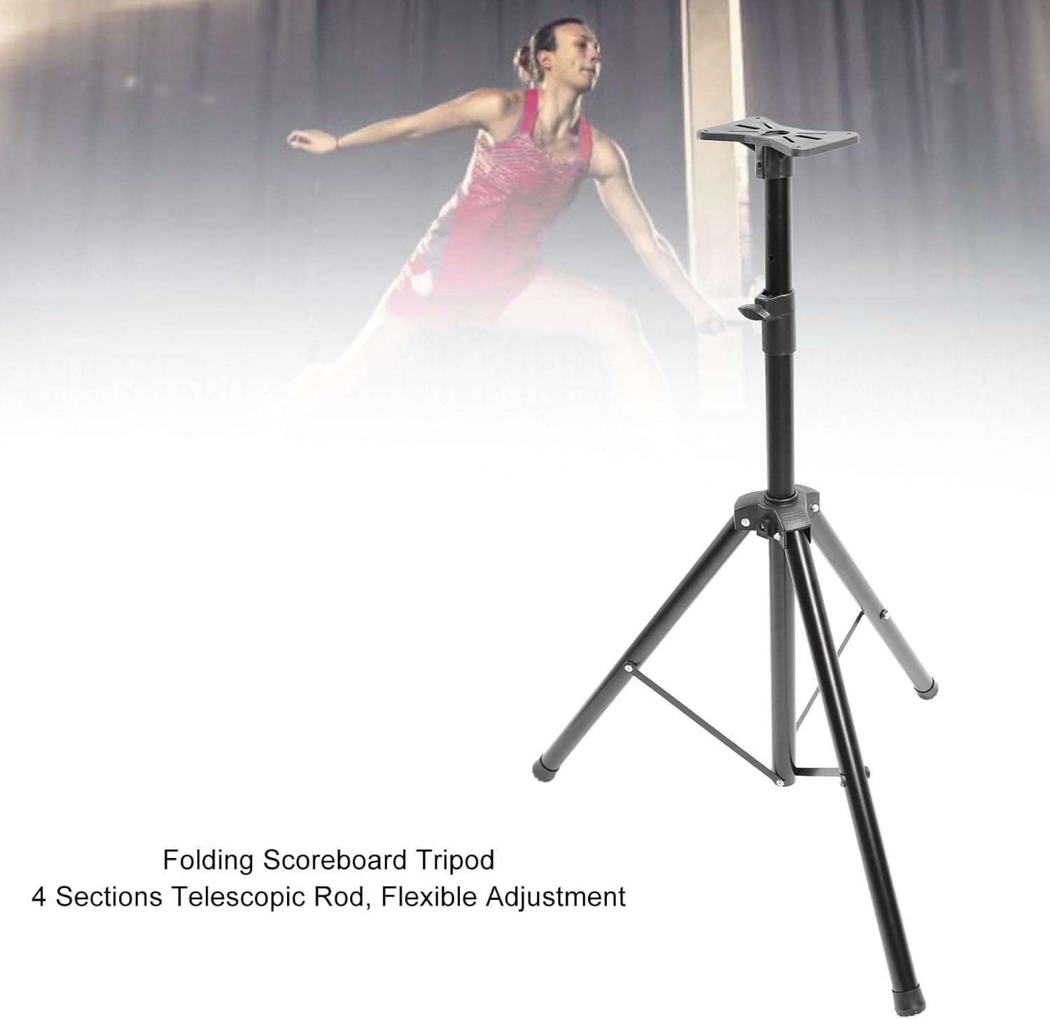 20kg Load Bearing 4 Section Telescopic Electronic Scoreboard Stand Basketball Scoreboard Tripod for GA30B 5D4 GA30B 6D4 GA30B 11 15 Digit 2.3in Scoreboards