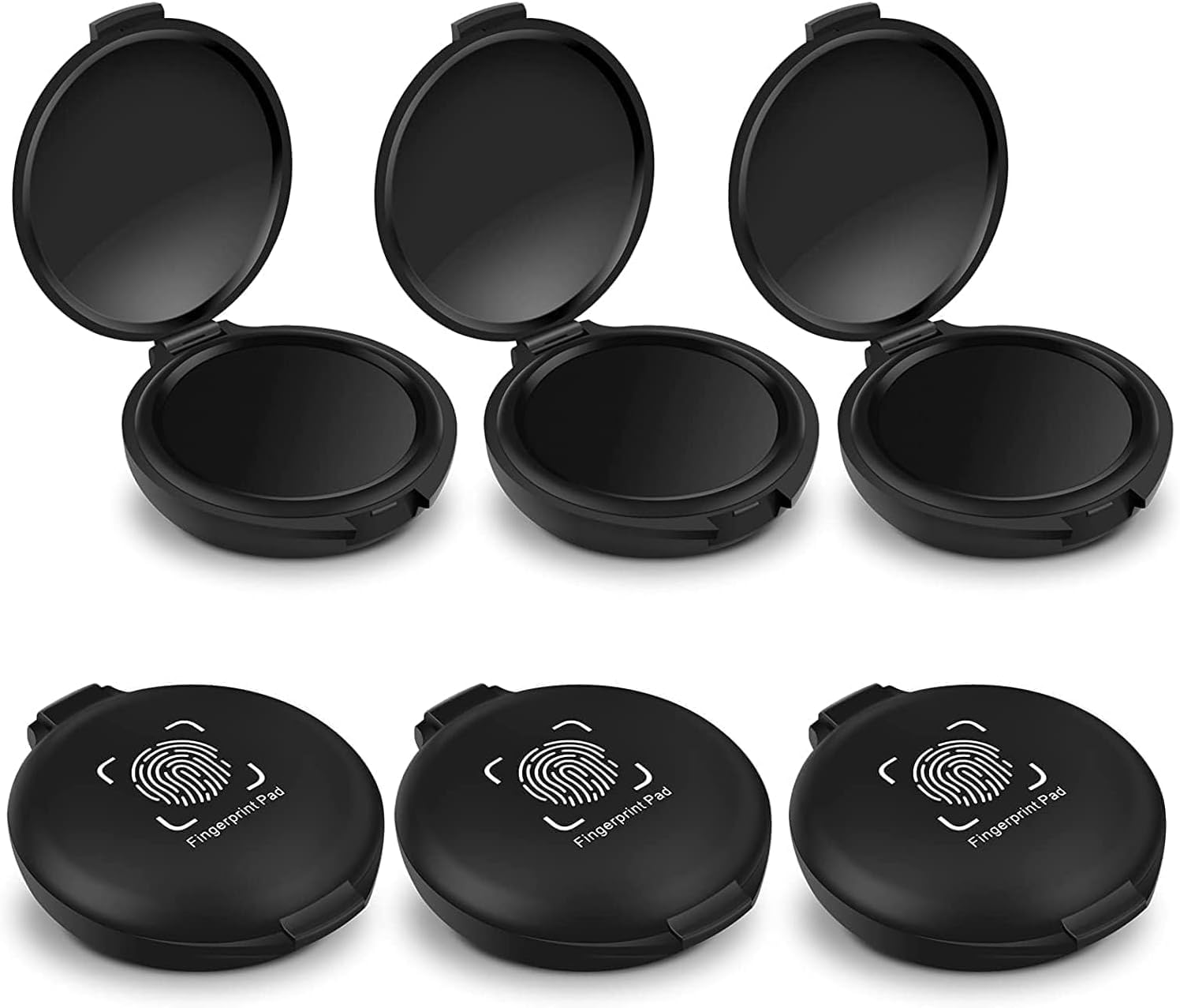 Fingerprint Ink Pads, Thumbprint Ink Pad for Notary Supplies Identification Security Id Fingerprint Cards Fingerprint Black, Without Fading for Office Workers and Business Owners(6 Pack)