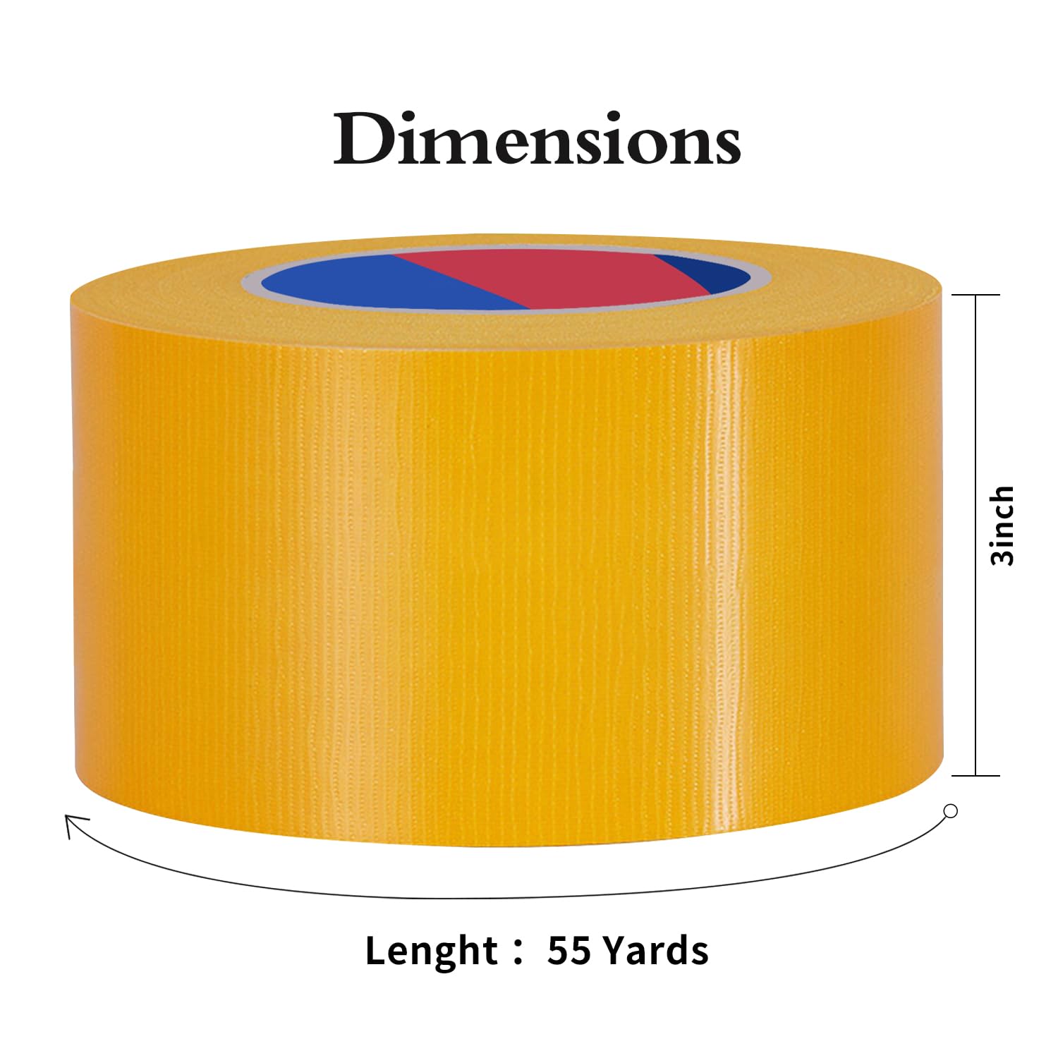 Duccinp Duct Tape 75 mm x 50 m Heavy Duty, No Residue, Tear by Hand & Waterproof Yellow Duct Tape - Image 2