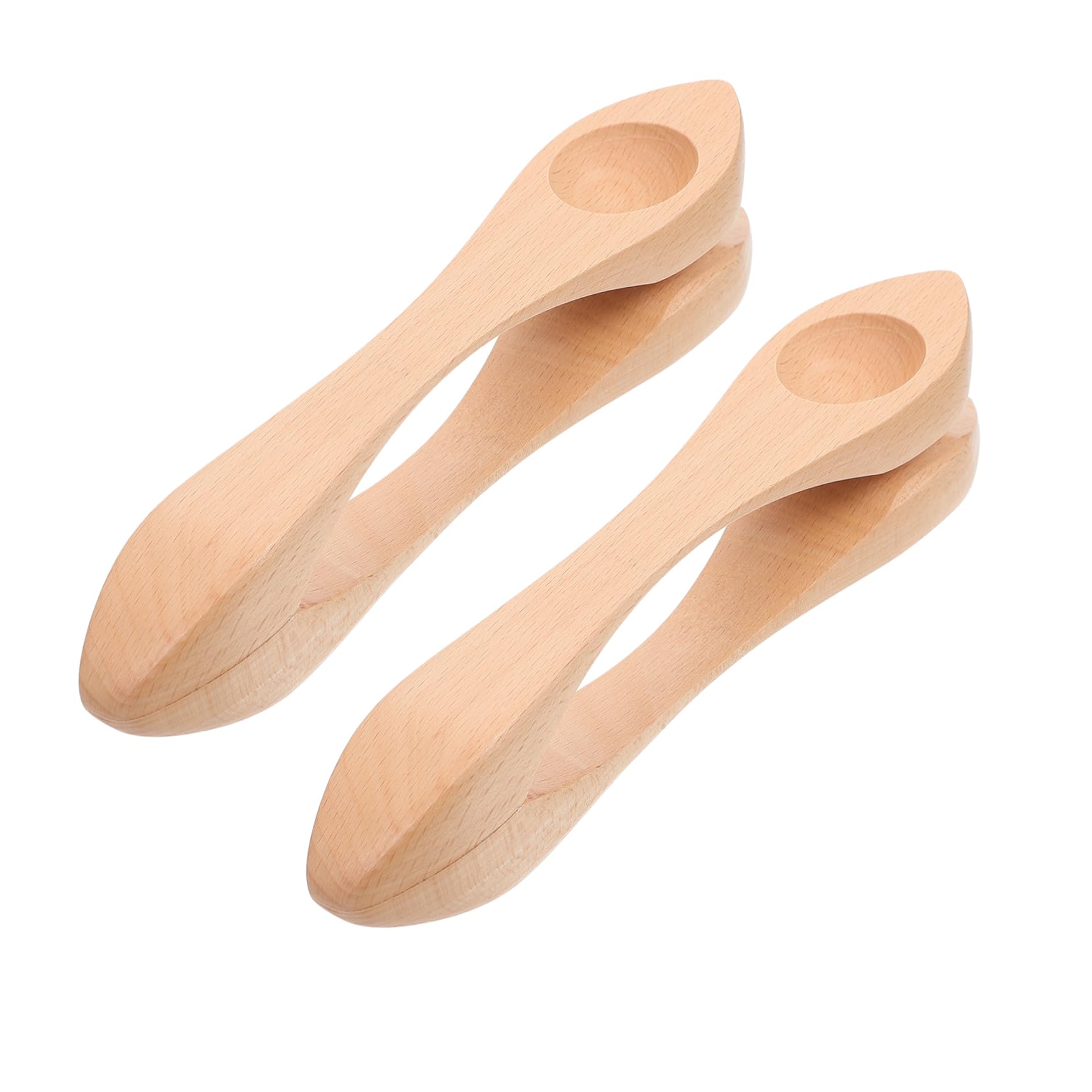 Toddmomy 2PCS Musical Spoons Wooden Percussion Instruments for Early Education Lightweight and Easy to Play for Kindergarten Performances and