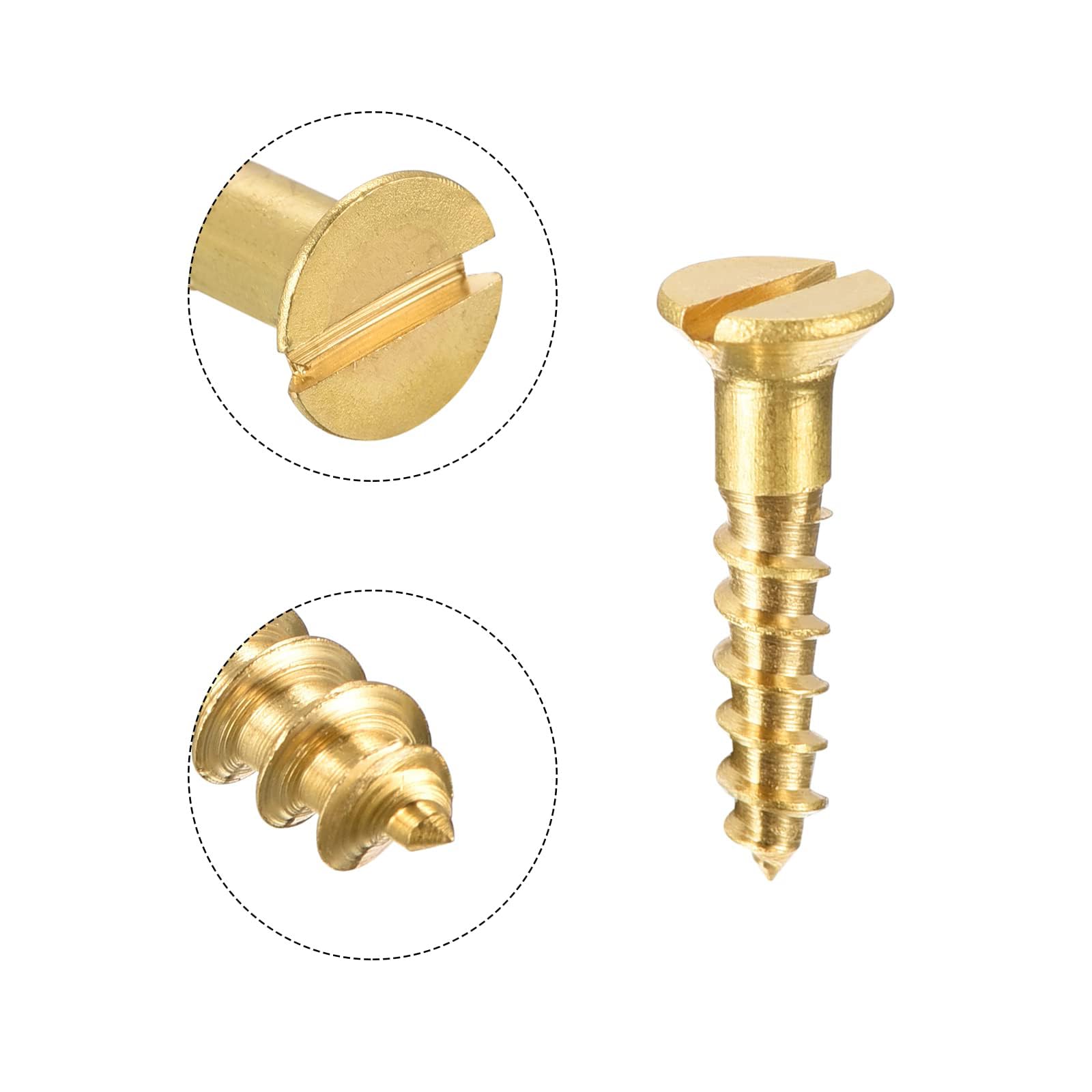TA-VIGOR 100Pcs Self Tapping Screws, M2.5 Slotted Flat Head Screw, 12mm Round Head Slotted Tapping Screws - Image 4