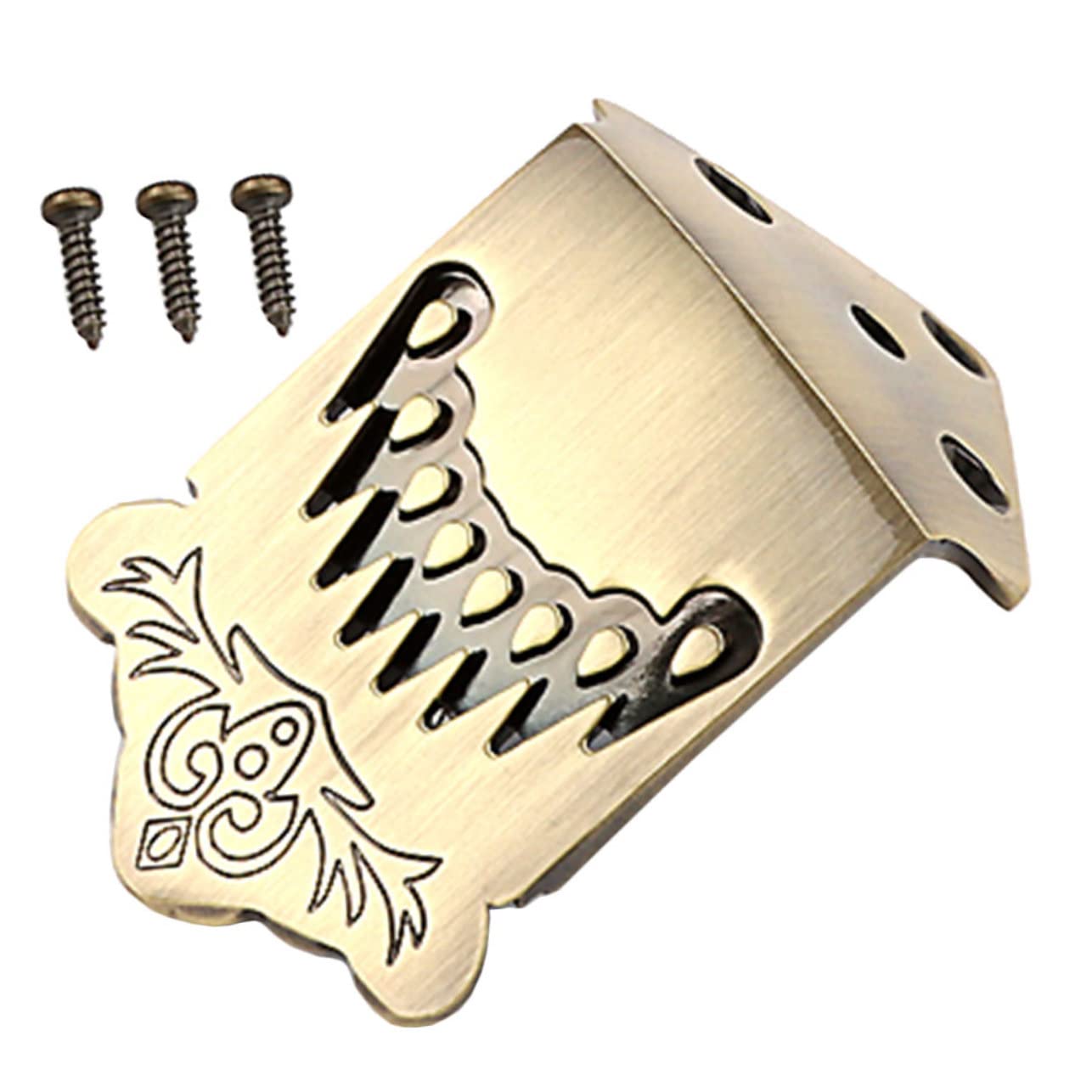 ibasenice 4pièces Mandolin Tailpiece Métal Décoratif Cordes Avec Motif Plume Accessoire De Réparation Pour Mandolin