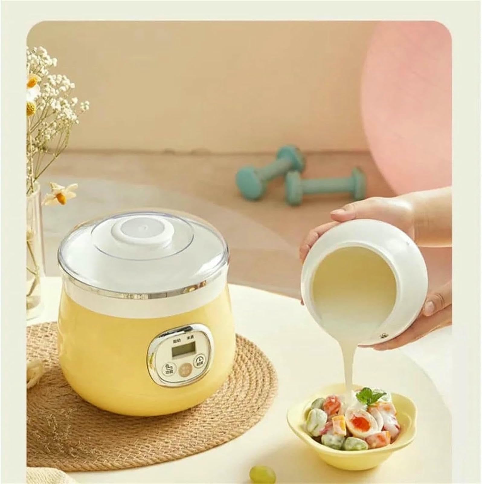 Fabricante De Yogur, Máquina De Yogur De Cerámica para El Hogar, Fermentador Automático De Vino De Arroz Pequeño, Forro De Lata De Porcelana
