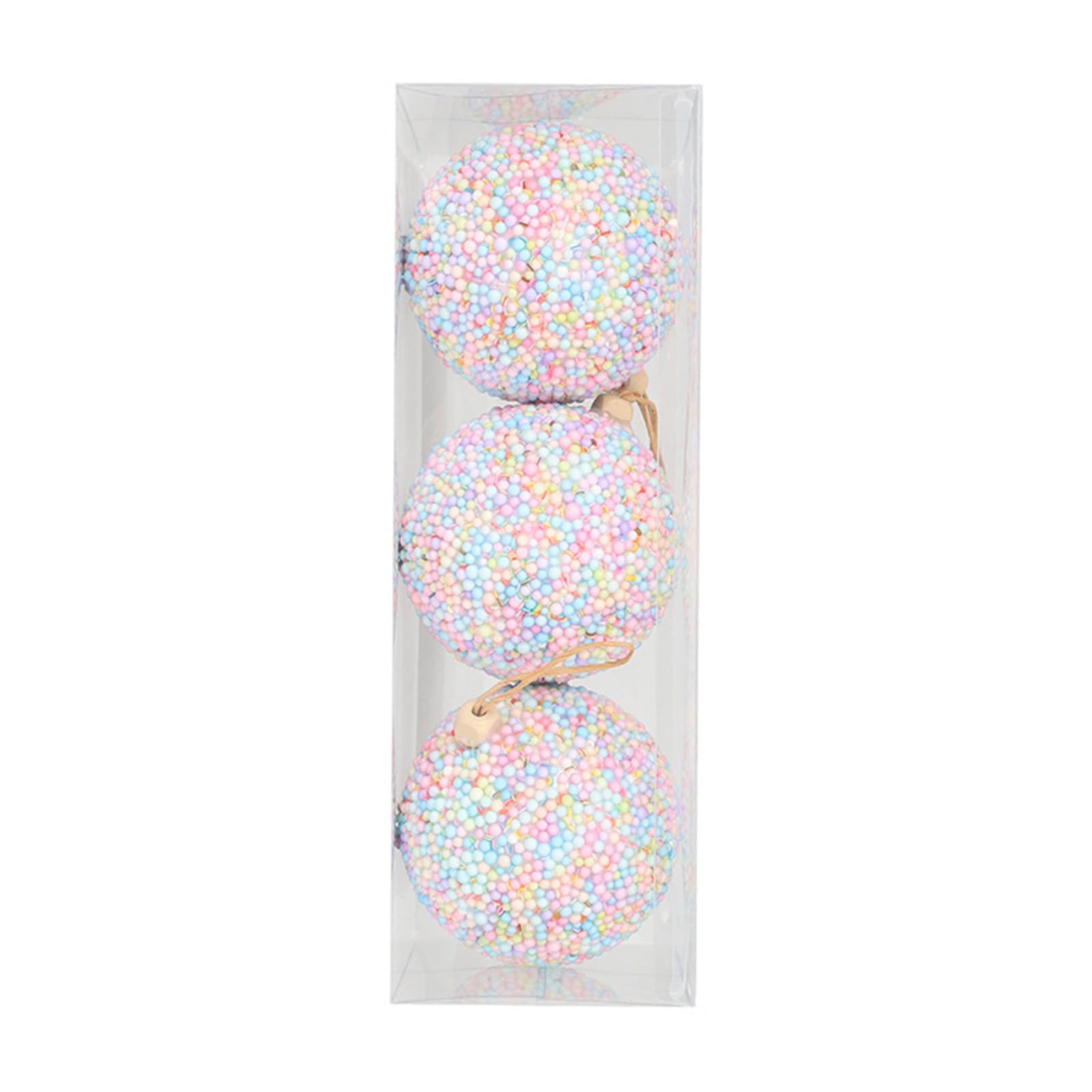 3pcs Macaron Shade Foam Christmas Tree Hanging Baubles Safe and User Friendly Baubles Ornament for and Home Use Home Christmas Tree Hanging Sphere