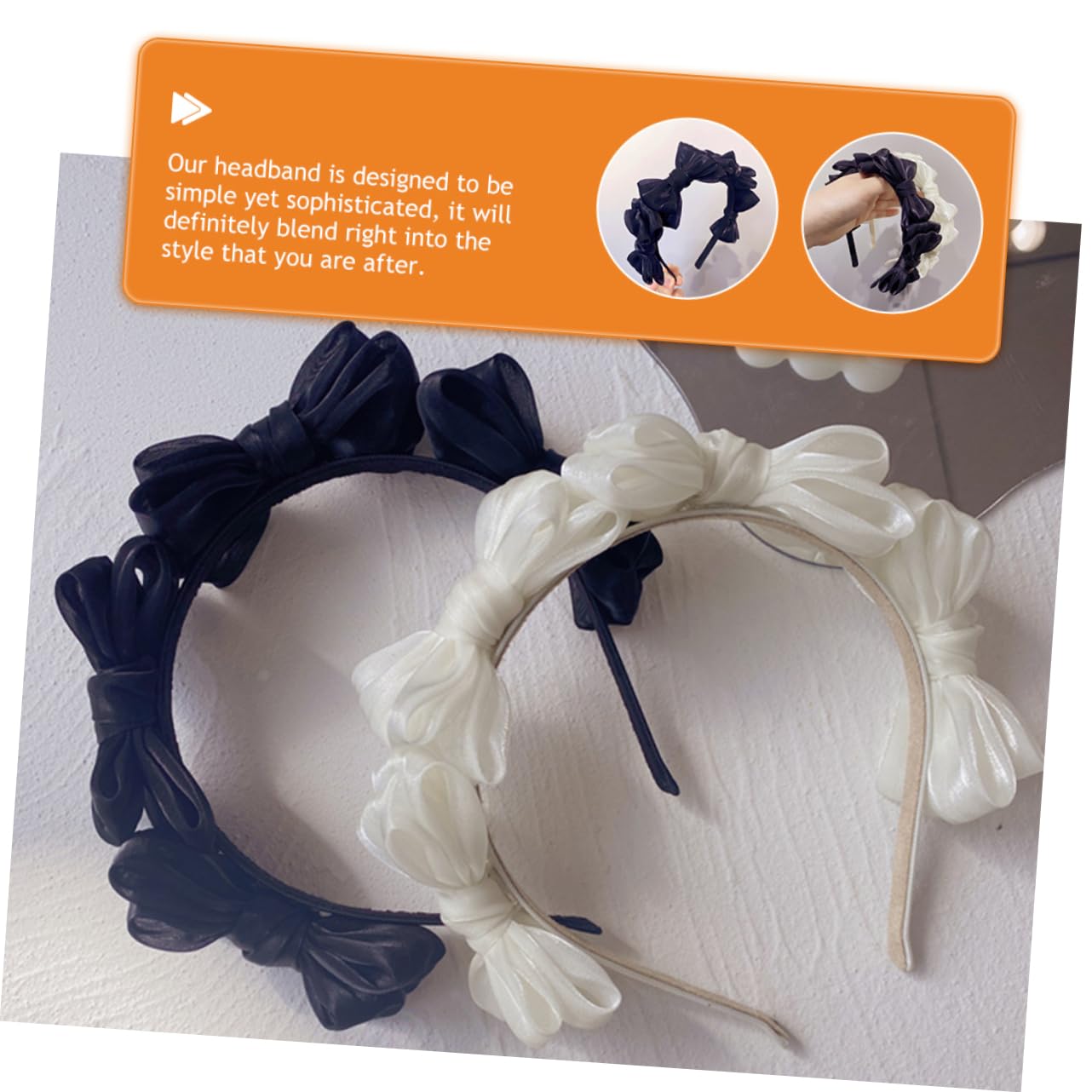 FRCOLOR 5 Diademas Elegantes Con Lazo Para Mujer Cinta Para El Pelo Accesorio Elegante