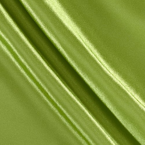 Luxurious Lime Poly Charmeuse Satin Fabric by the Yard for Elegant Creations