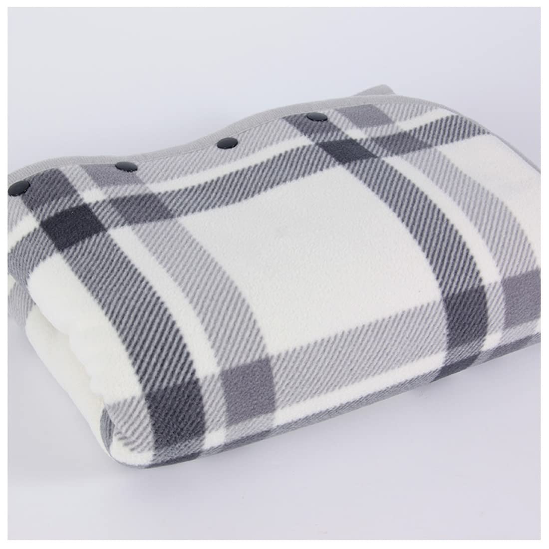 WINKEEY Femme Poncho Polaire Plaid Châle Polaire Cape Chaud d'Hiver avec Boutons Couverture à Carreaux