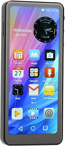 Reproductor de MP4, chip Mtk Octa Core, pantalla táctil HD y música HiFi, BT 5.0 y WiFi para compartir o transferir archivos, batería de iones de