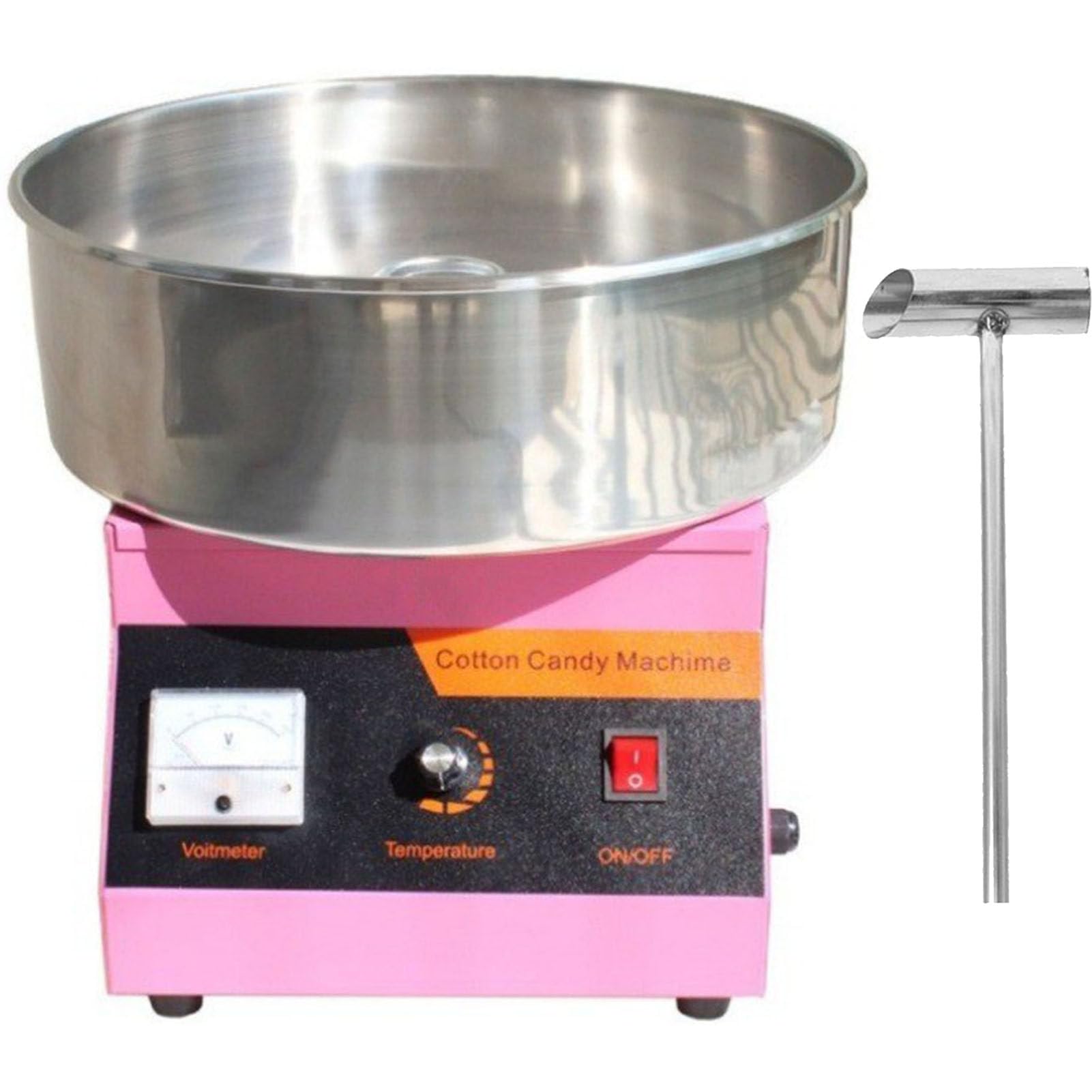 Maquina Algodon Azucar,Incluye Tazón para Azúcar y Cuchara,Portátil Maquina para Hacer Algodon de Azucar,Máquina de Algodón de Azúcar en Casa para Vendedores Ambulantes y Uso Doméstico