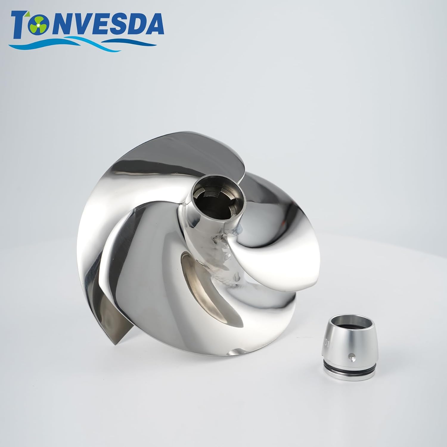Jet Ski Impeller Fit Yamaha YS-CD-13/22,3-Blade Polished 155MM Diameter