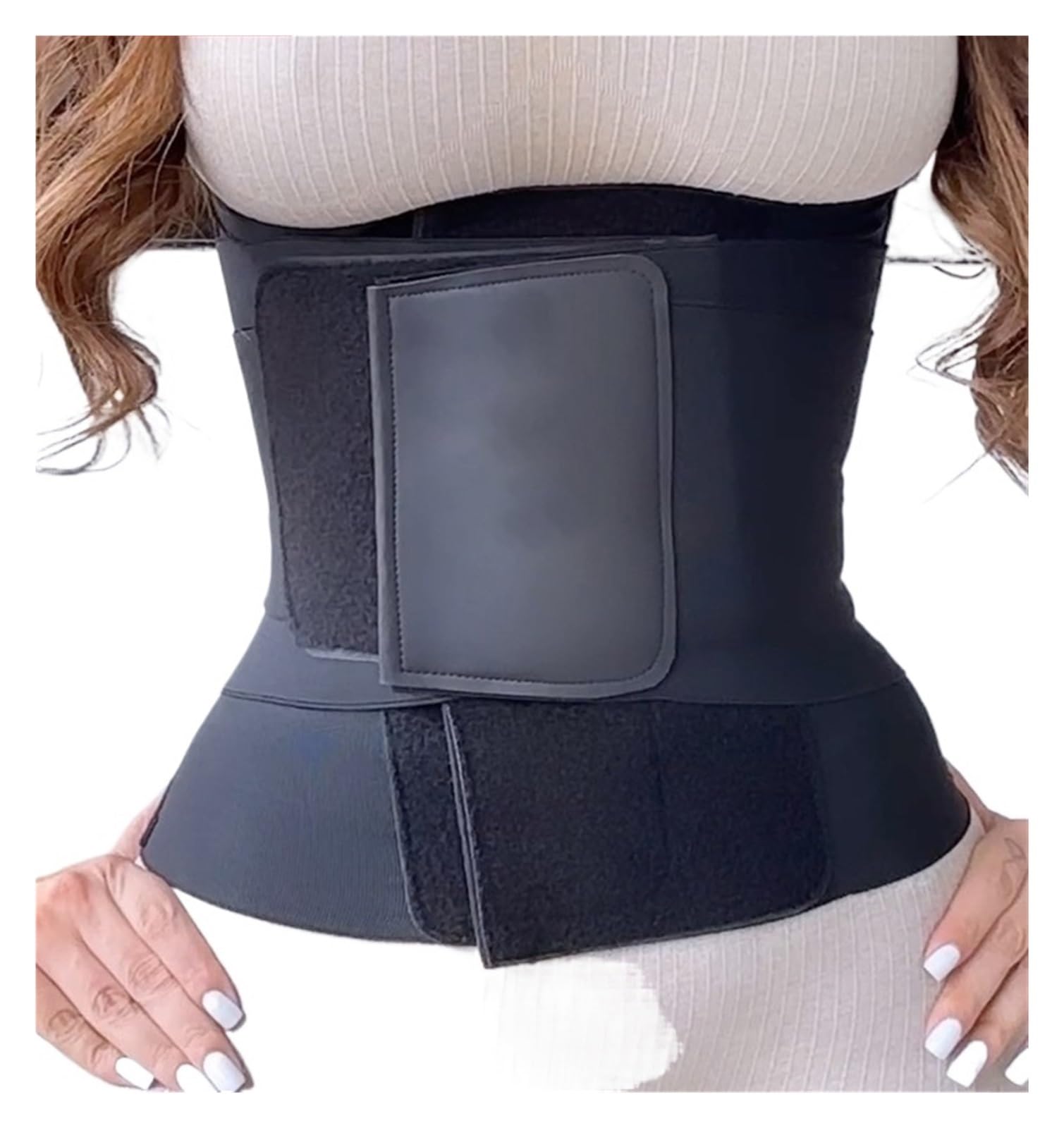 Ceinture de Sudation Collante en Forme sablier for Sauna, t-Shirt Compression, Gaine Abdominale, Corset, vêtements Gainants