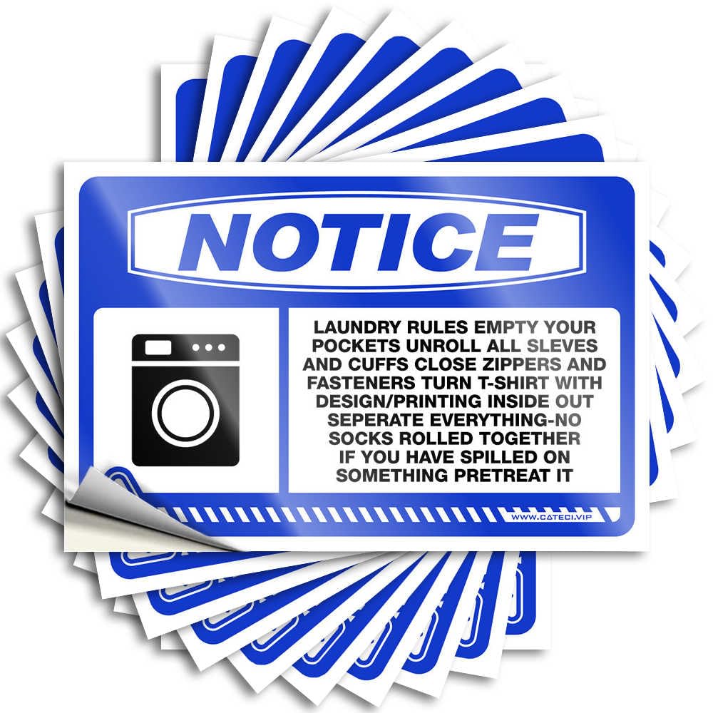 Car Window Stickers Notice Laundry Rules Empty Your Pockets Stickers 10Pcs Car Stickers Funny Car Decal Stickers(12X18CM)