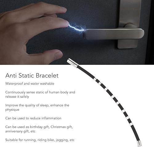 Miniatura 6 de Pulsera estática, antiestática, antiestática, pulsera antiestática de silicona 8, elimina el cuerpo, pulsera estática para mujeres y hombres, para