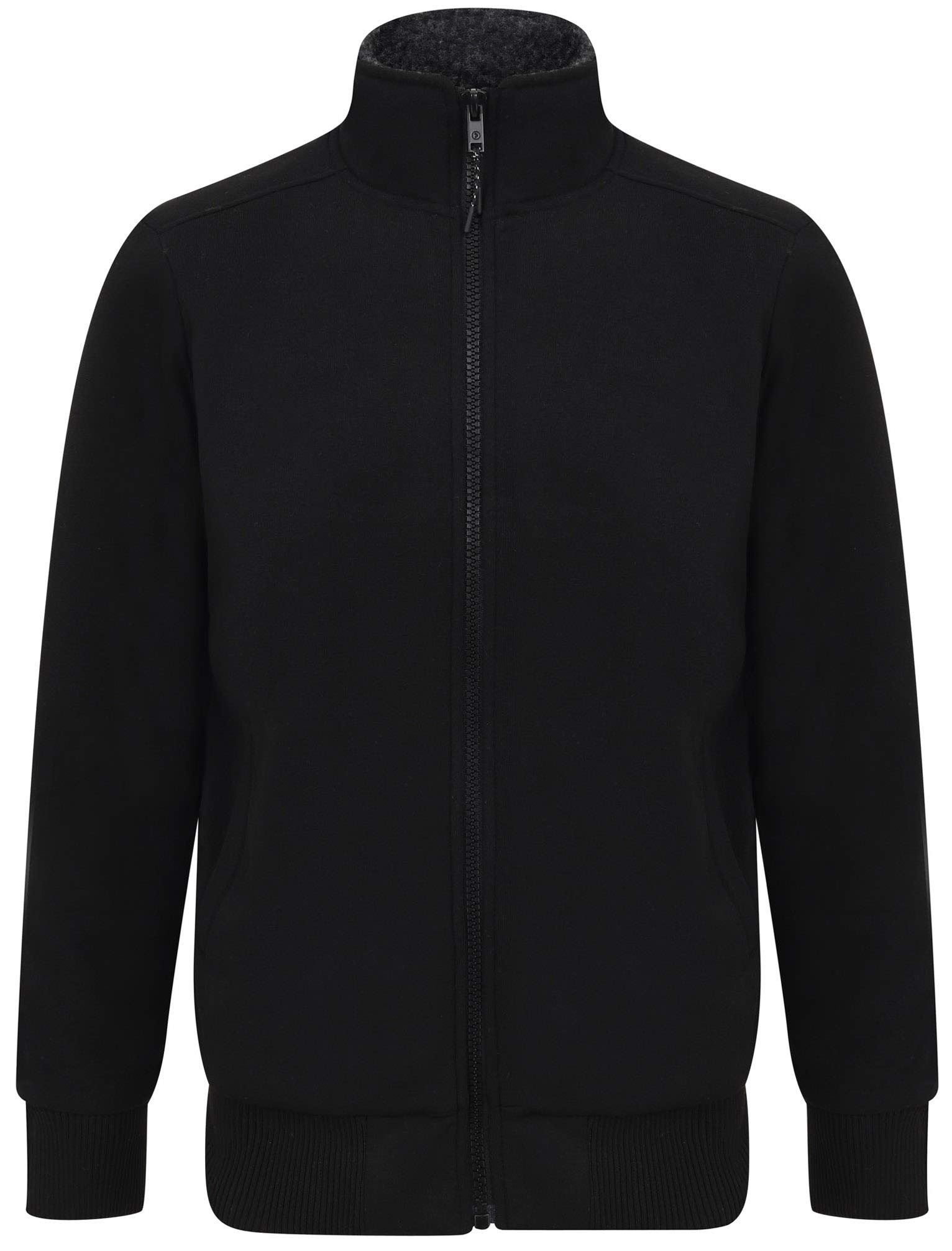 Dissident Men's Percy Zip Through Fleece Lined Jacket Top - Jet Black - M