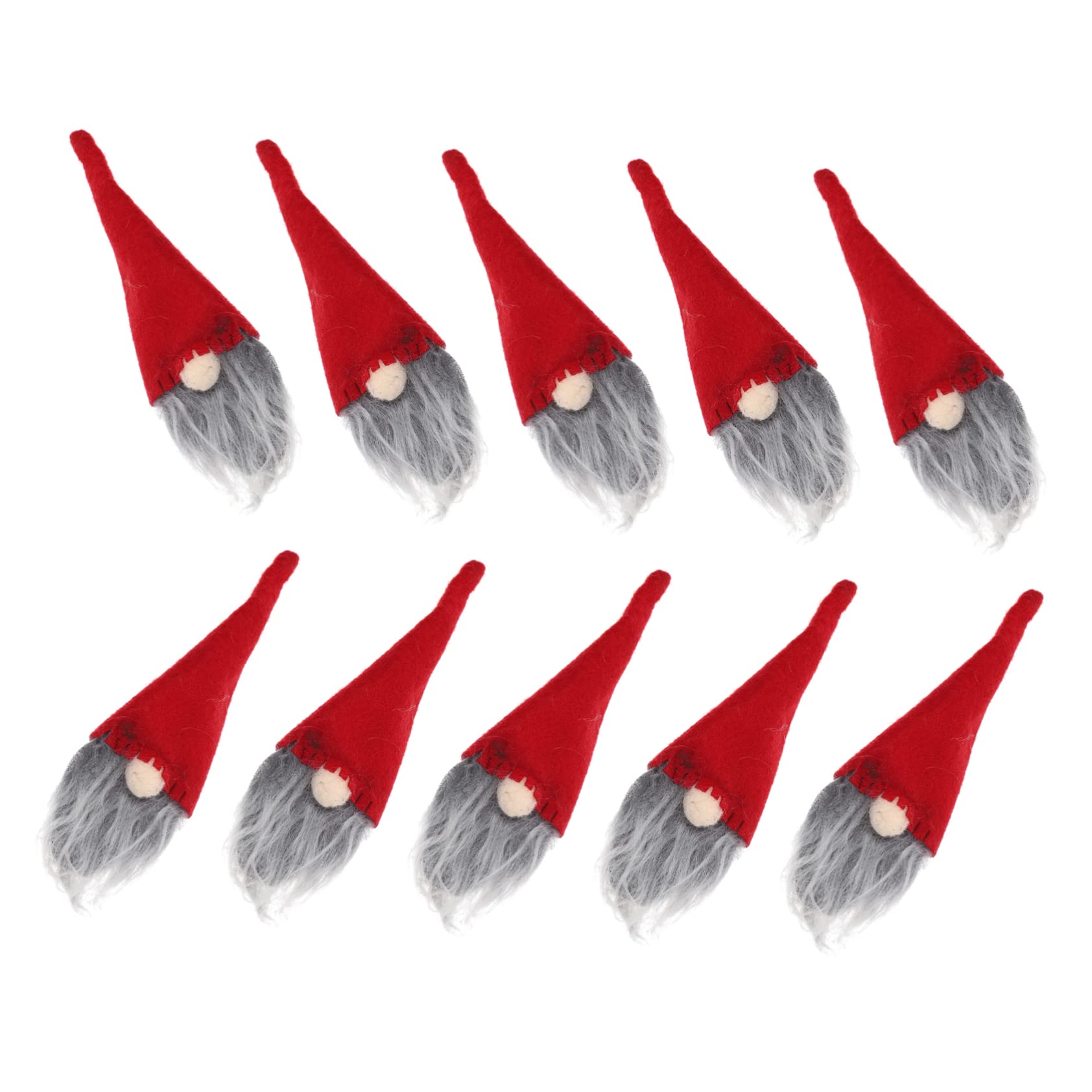 Ipetboom Lot de 10 Housses de Bouteilles de Vin Rouge en Tissu Non Tissé, Décoration Créative et Compacte pour Scène de Festival de Noël Poupée sans Visage