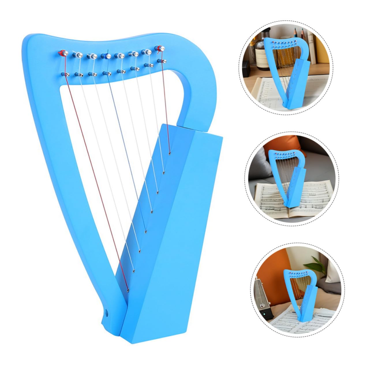 Mikinona Arpa Lira Corde in Legno Stile Classico Strumento Portatile per Principianti Musicale per Amanti della Musica