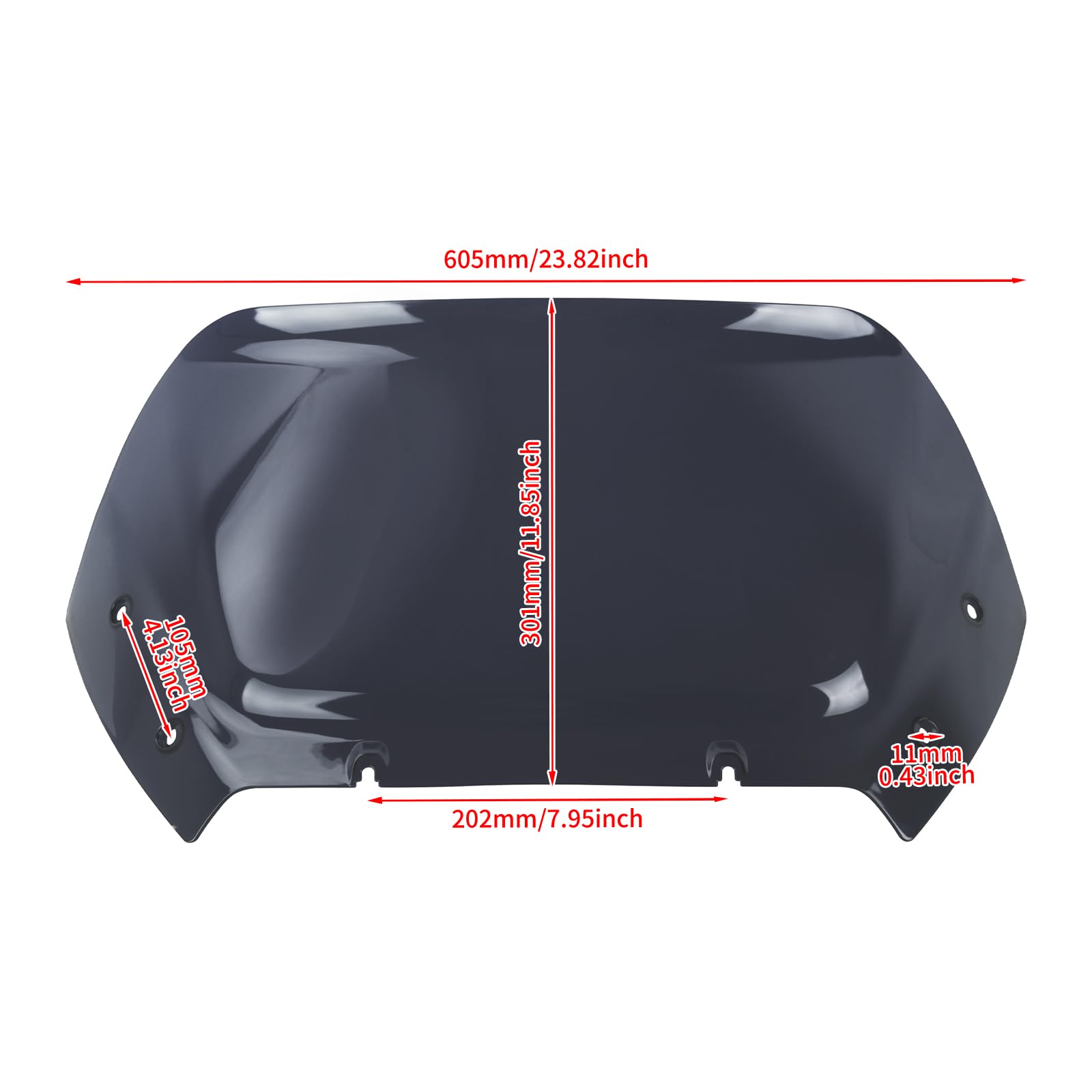 Road Glide przednia szyba 25.4 cm Wave Fairing osłona przedniej szyby do Harley FLTRX 2024-2025, FLTRXSE 2023-2025, FLTRXSTSE 2024-2025, czarna