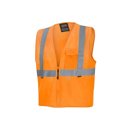 Miniatura 10 de Pioneer Hi Vis - Chaleco de seguridad de malla para hombres y mujeres, cinta reflectante, clase 2, tráfico, seguridad pública, seguridad,