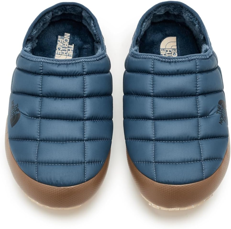 The North Face Men's Thermoball Traction Mule V Winter Shoe - Insulated & Water Repellent, Rubber Outsole, Granite Grey/Garnet Red, 8 - Image 2