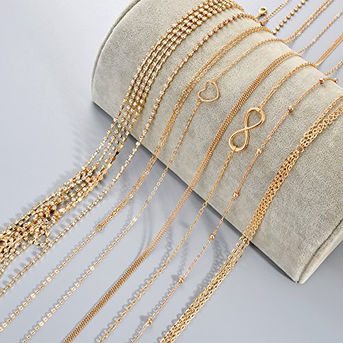 Tornito 6-8Pcs Sexy Belly Waist Chain Bikini Body Chain Summer Beach Body Jewelry Set for Women Gold Tone (B1：6pcs, Gold Tone) - Thumbnail 4