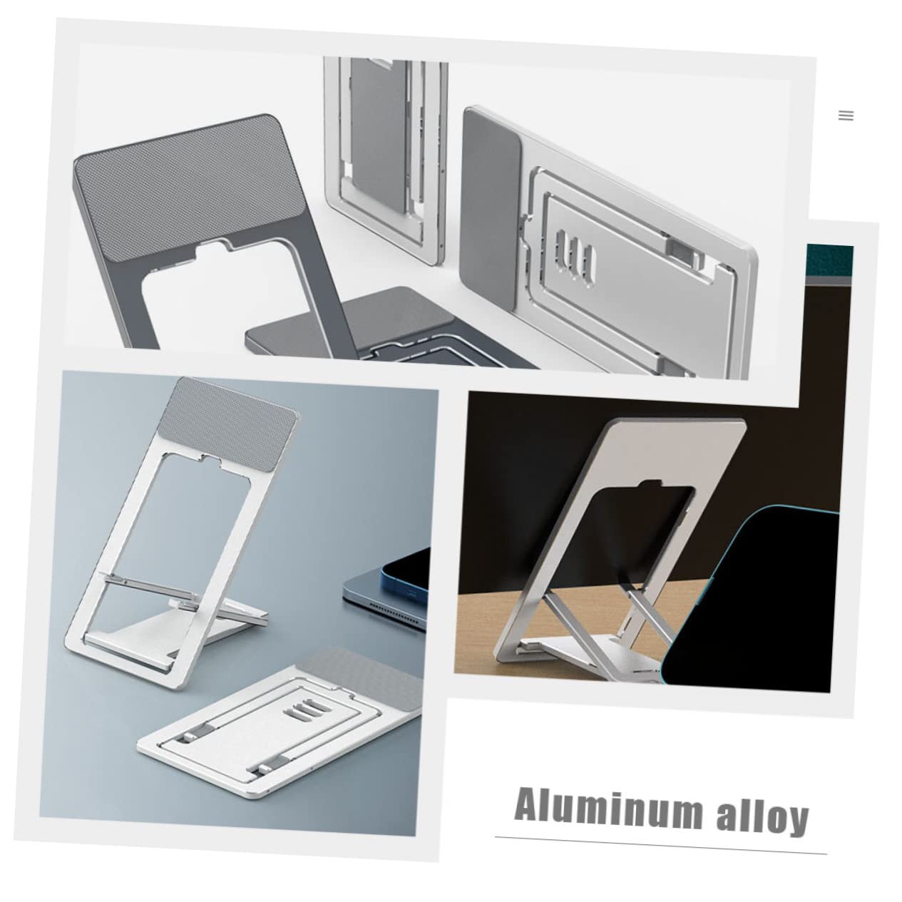 Gatuida 2pezzi Supporto Telefonico Regolabile e Pieghevole Per Scrivania Porta Tablet Con Design Antiscivolo Facile Da Trasportare e Adattabile Smartphone e Tablet Su Superfici Piane