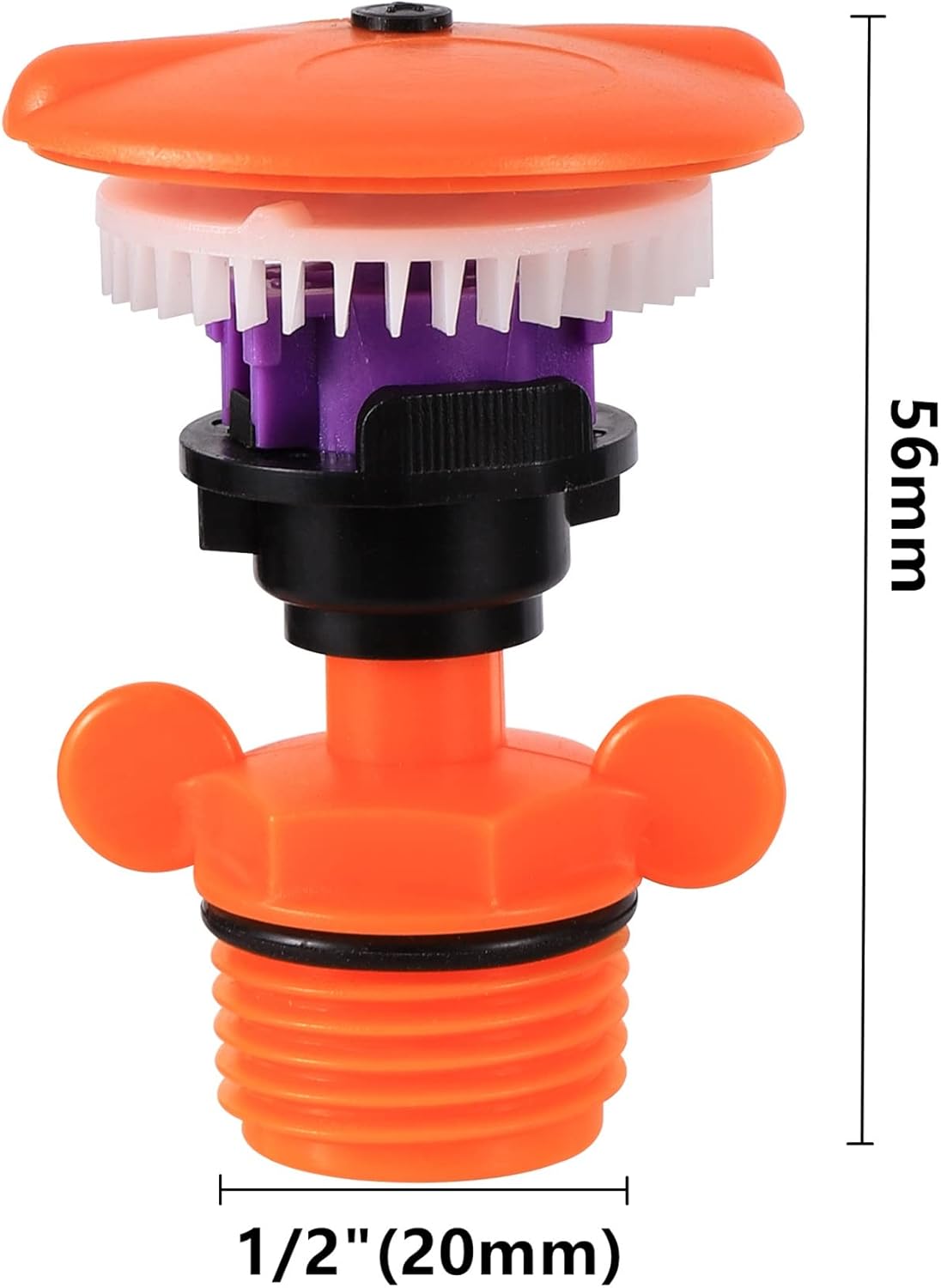 1/2" Male Thread Garden Watering 360° Rotating Lawn Flower Field Orchard Irrigation Nozzle Oscillating Rotary Sprinkler