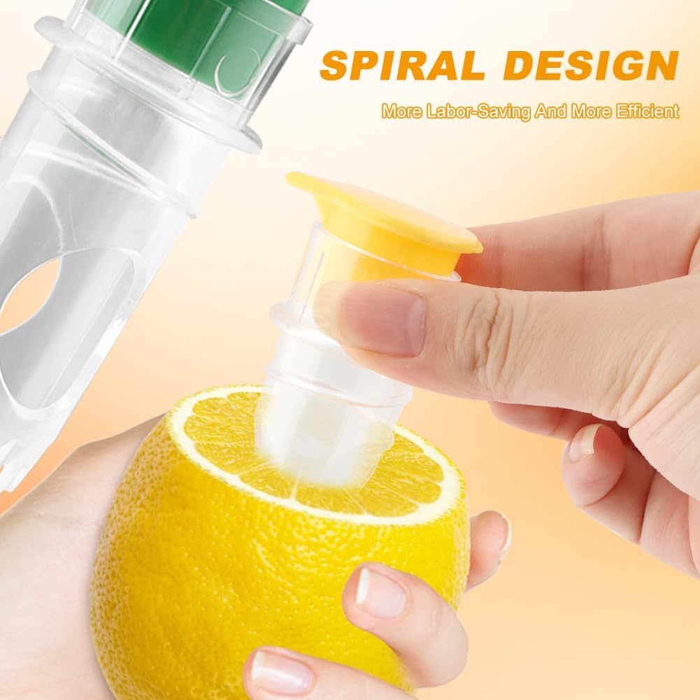2‑Pack Screw Top Citrus Squeezer Set with Zester, Manual Lemon Lime Juicer thumbnail