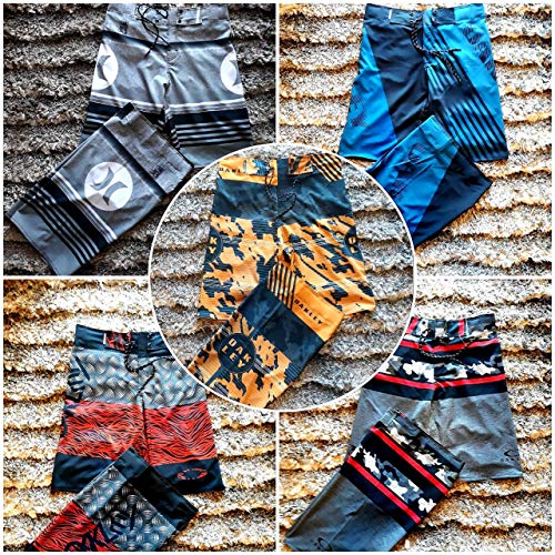 KIT 5 BERMUDA MASCULINA PRAIA SURF ESTAMPADA TACTEL ELASTANO Tamanho:42;Cor:colorido