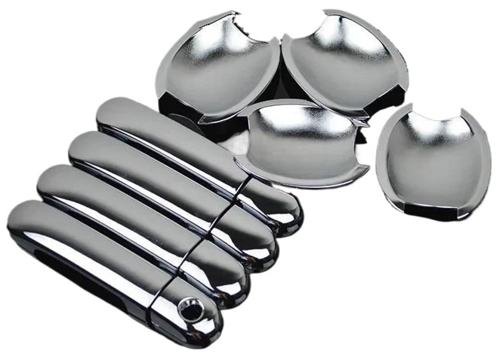 Car Door Handle Covers Sticker for Nissan for Versa for Tiida 2004-2011(Handle Bowl 0 Button)