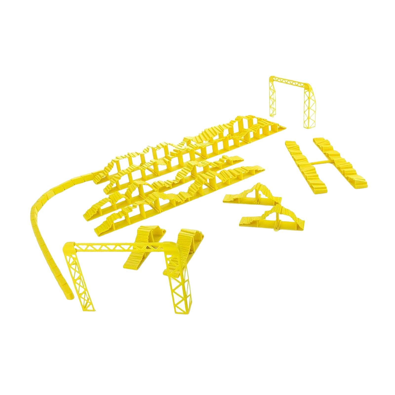 Qianly Ponte Radiocomandato per Veicoli Fuoristrada in Miniatura, Simulazione di Percorso a Ostacoli, Rampa di Prova Professionale, Accessorio in Polipropile, Style C