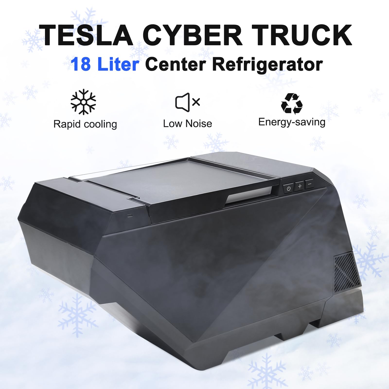 Tesla Cybertruck 18L Consolle Centrale Frigorifero Compressore Raffreddamento -6 ℃ ~ 20 ℃ Regolabile, Cybertruck Frigorifero Esterno, Campeggio, Viaggi Cooler per Tesla