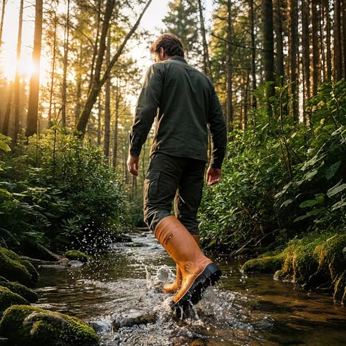 NINGO Steel Toe Rain Boots for Men