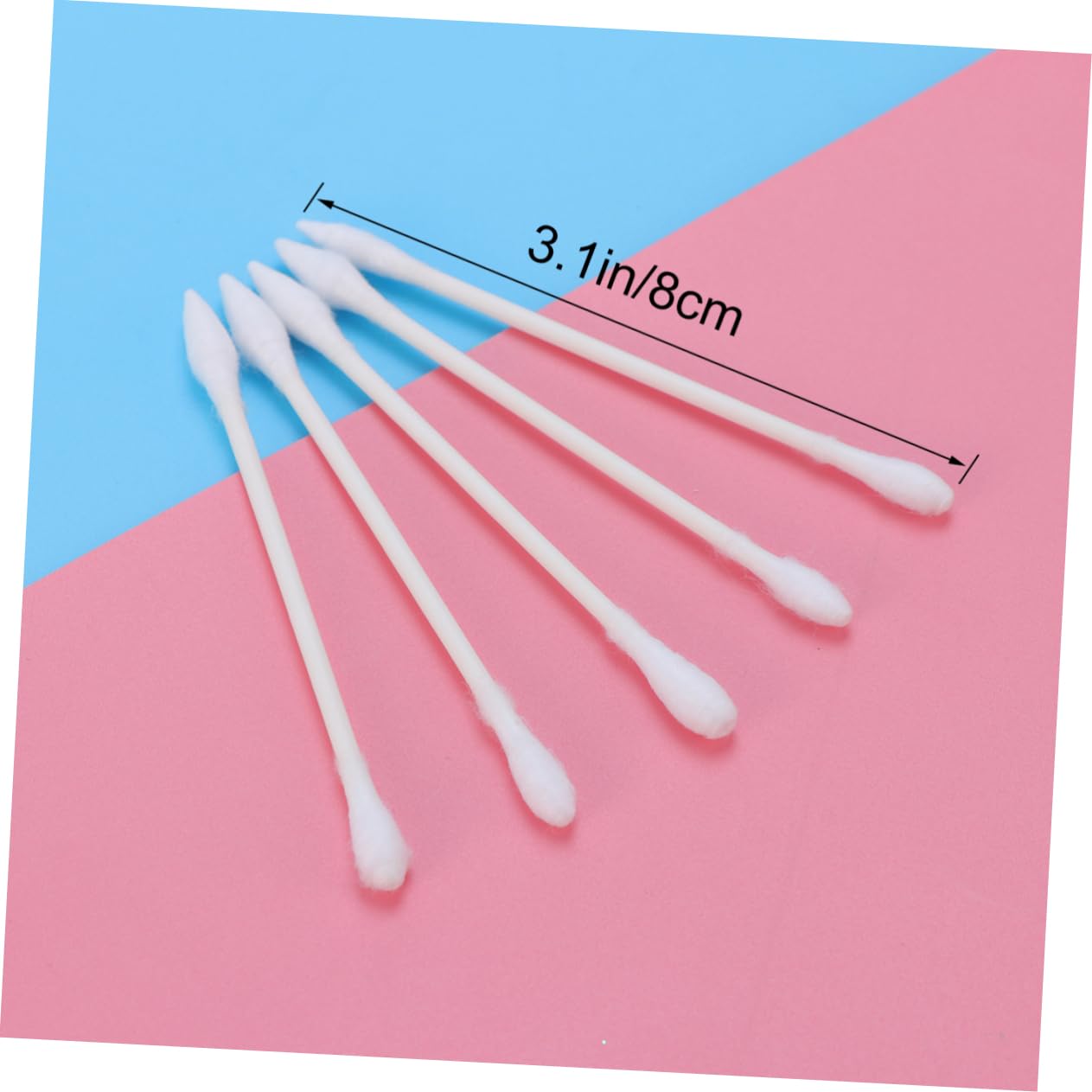 OSOLADY Makeup Cotton Swabs Set of 200 Round Tapered Tips for Eye Shadow Blush Lipstick Nail Polish Safety