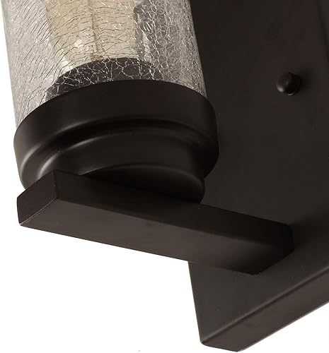 Miniatura 6 de 17701 - Lámpara de pared de metal industrial vintage con pantalla de vidrio agrietado, lámpara de vestíbulo retro, aplique de pared rústico Edison