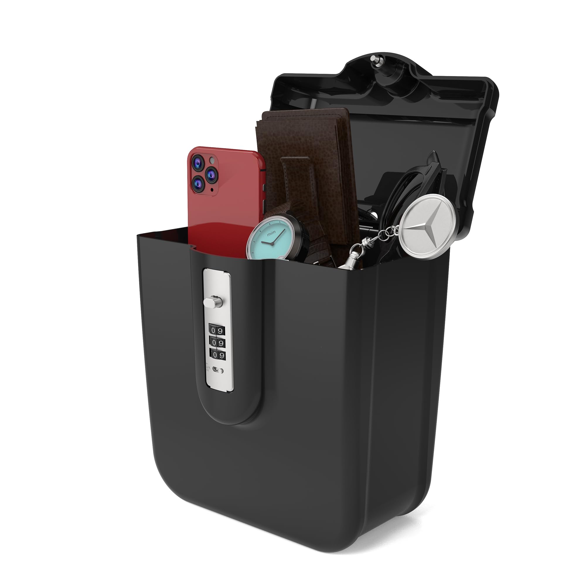 UP Security Portable Combination Lock Box, Small Lockbox for Beach Safe