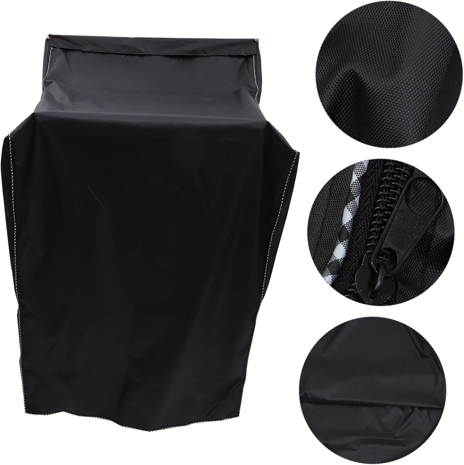 Angoily 1pc Washer Protector Dust Cover for Washing Machine Laundry Accessory Zipper Closure Weather Protection Black