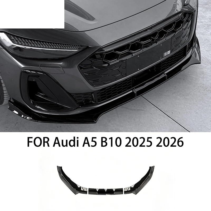 Becquet pare-chocs avant Audi A5 B10 protection lèvre ABS noir