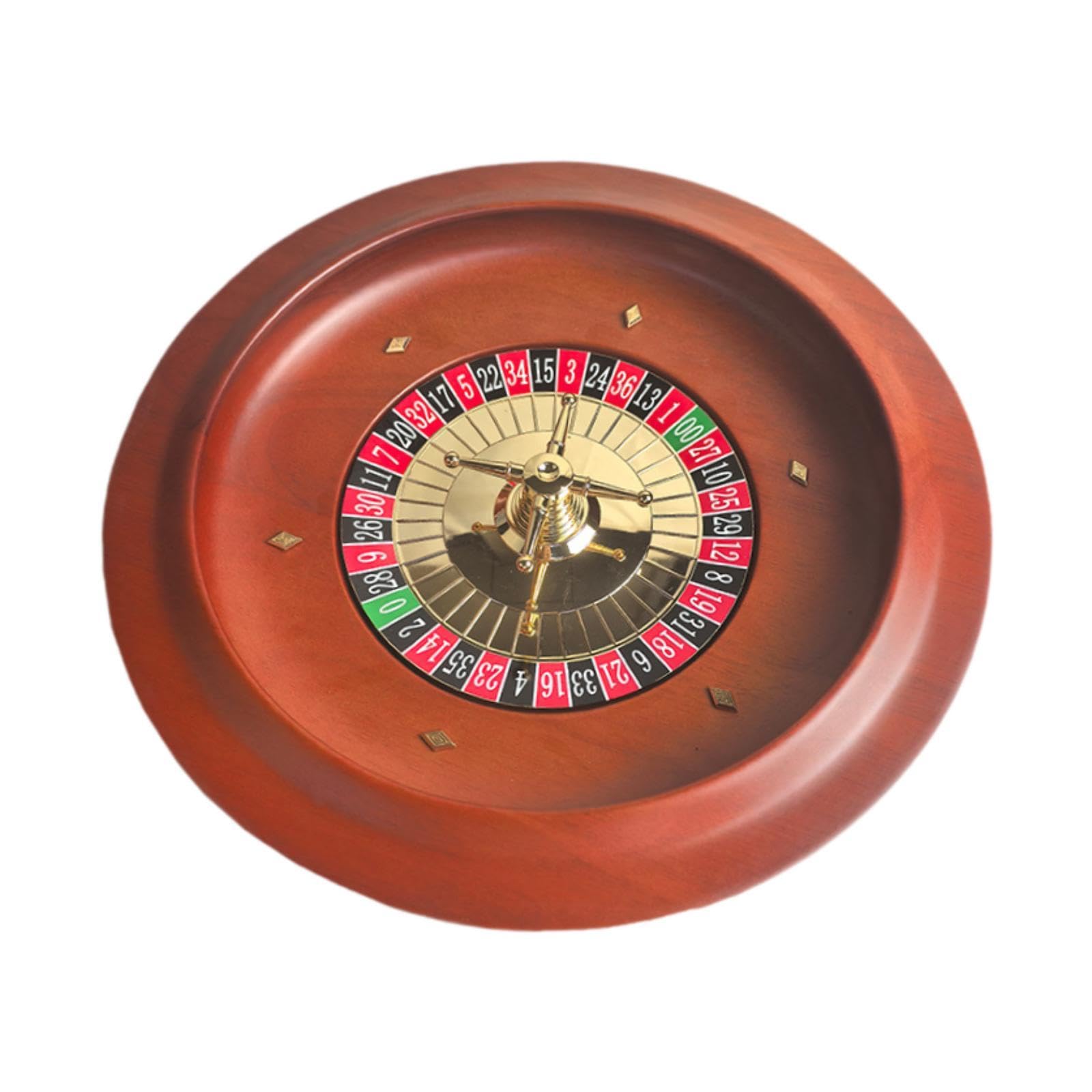 perfk Roulette-Rad Party-Roulette-Rad, Desktop-Spiel-Unterhaltung, Holz rotierenden Plattenspieler Tischspiele,