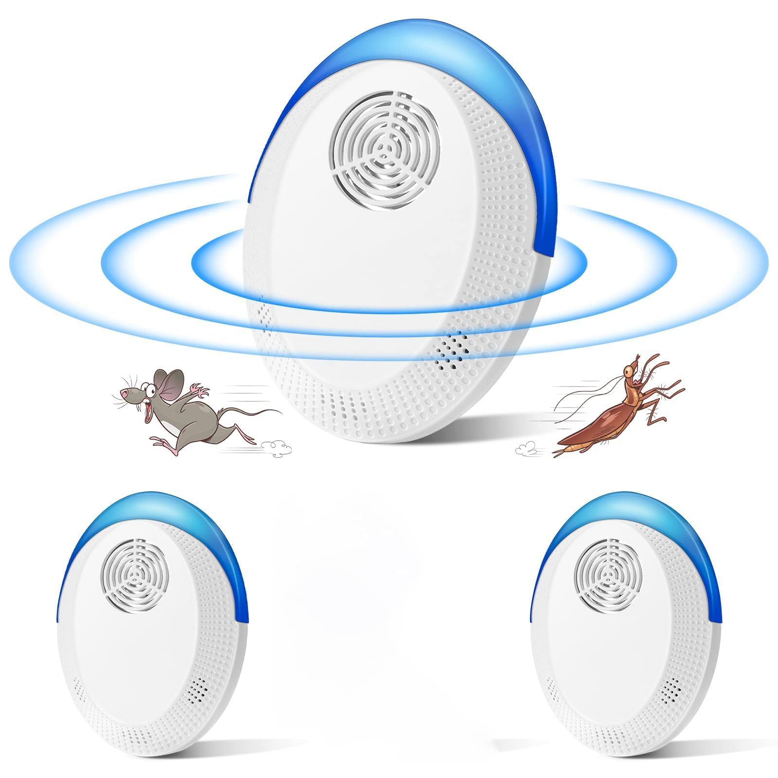 Ultrasonic Pest Repeller 2 Pack, Ultrasonic Pest Repellent, Indoor Pest Control Electronic Plug in, Insect Repellent for Home, Office, Kitchen, Warehouse, Hotel