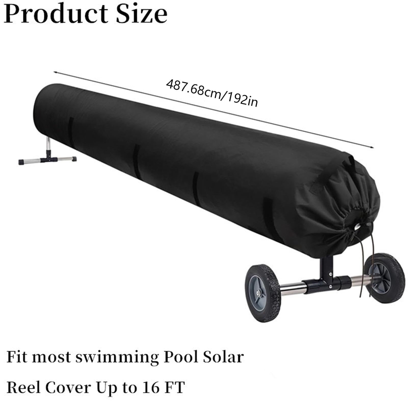 Rullo avvolgitore per copertura piscina Protezione In Oxford 420D Con | Copertura Protettiva Per Telo Solare Per Giardino Esterno Patio Cortile Retro Protezione Da Pioggia Sole Neve E G