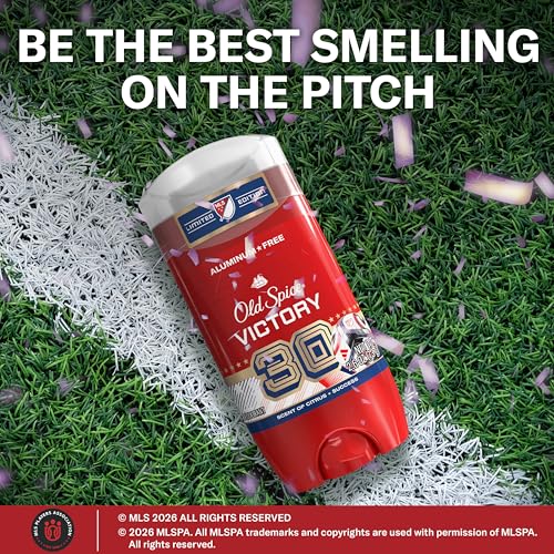 Image of Old Spice Aluminum-Free Deodorant for Men, Victory MLS, 24 /7 Lasting Scent with Daily Use, Lasting Sweat and Odor Protection, Limited Edition, Citrus + Success Scent, 2.6 Ounce (Pack of 12)