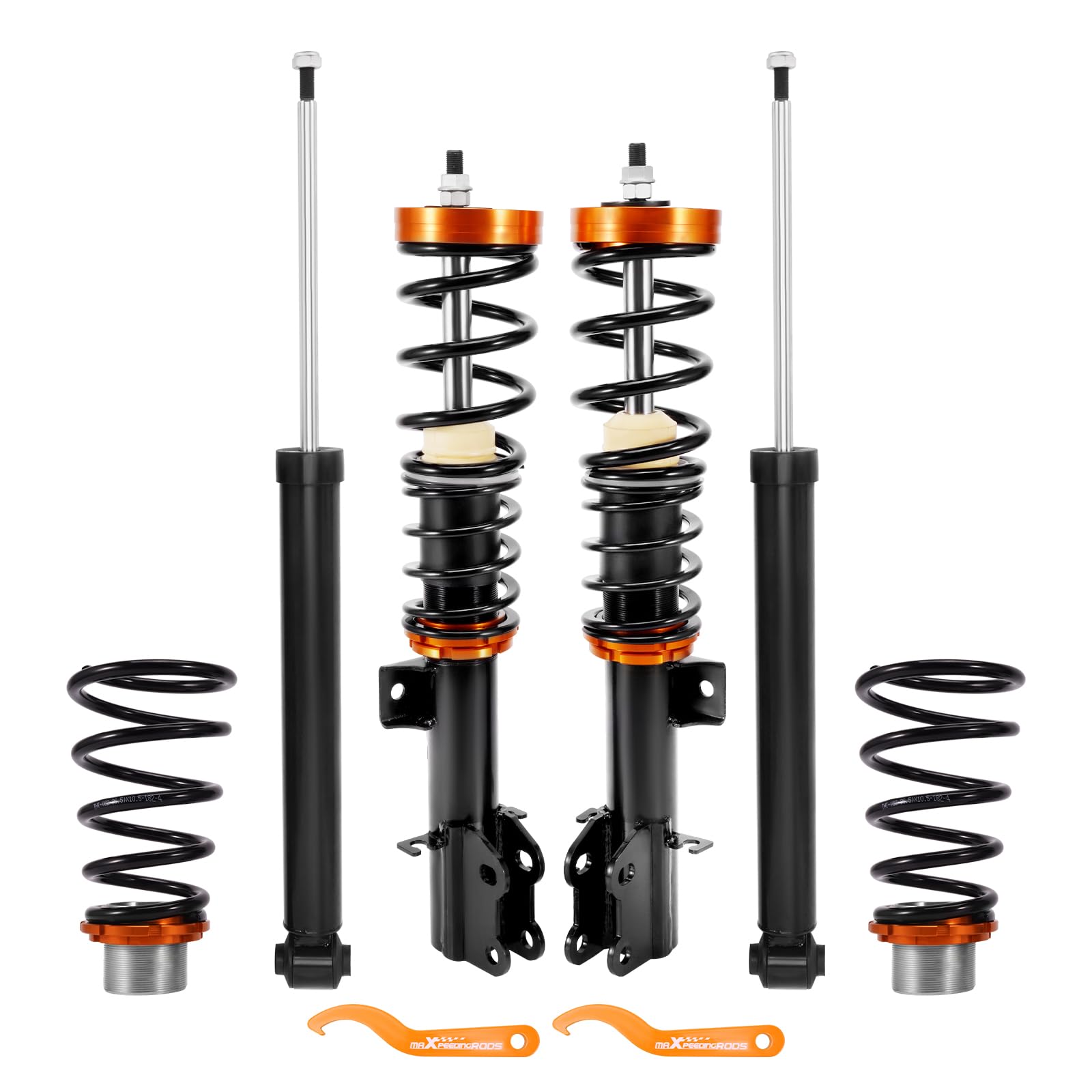 maXpeedingrods Zawieszenie gwintowane do Alfa Romeo Mito do Fiat Grande Punto do Opel Corsa D z regulacją wysokości Coilovers