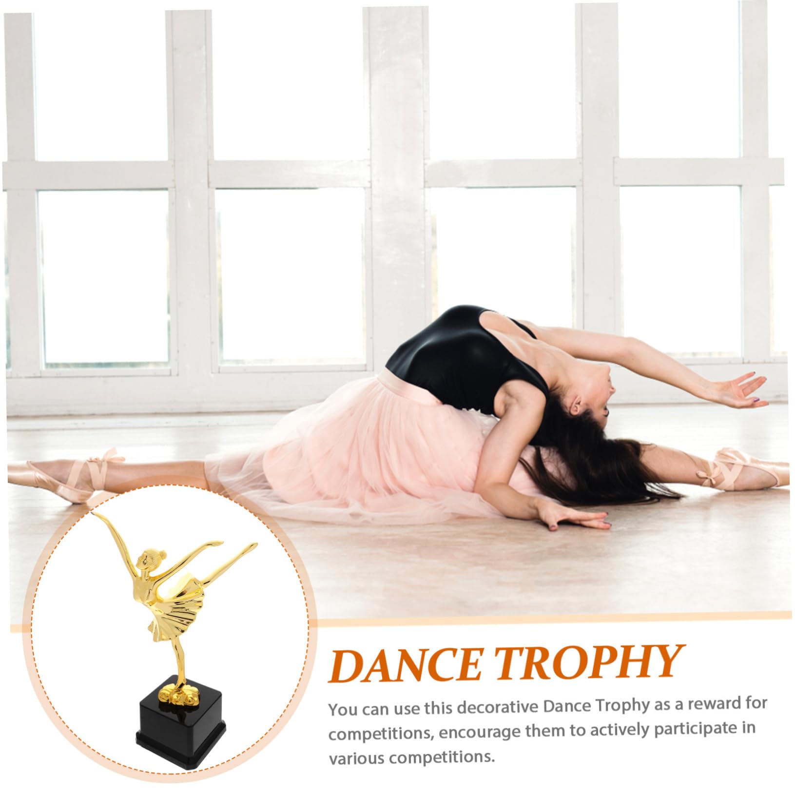 BESPORTBLE Trophäe des Tanzwettbewerbs glitzernder Rock Ballett-Pokal Tanzkostüme Ballett- Tanzwettbewerb Trophäe Ballett Trophäe kleine Tanztrophäe dekorative Balletttrophäe Plastik
