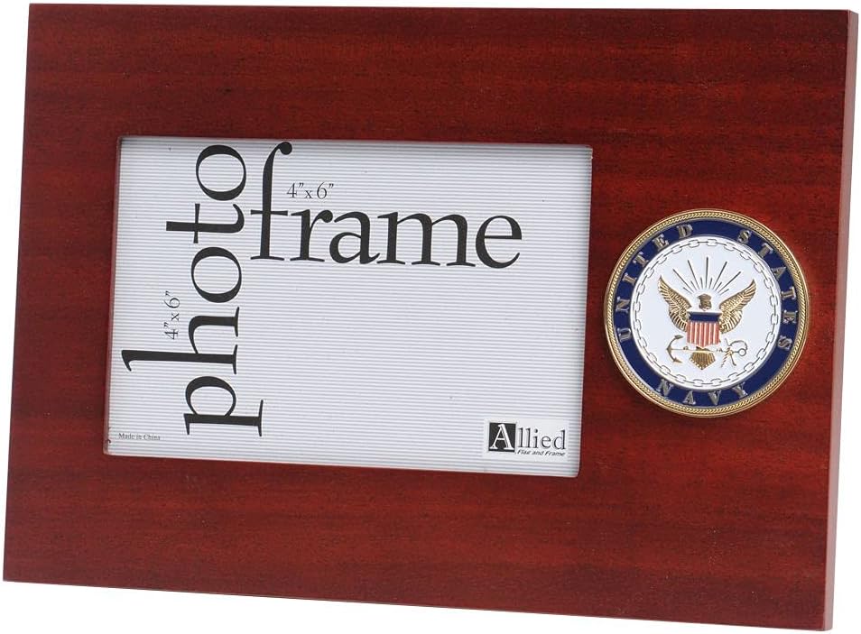 Allied Frame US Army Medallion Desktop Landscape Picture Frame - 4 x 6 Inch