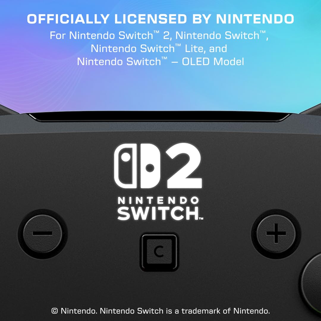 Turtle Beach Afterglow Nero Controller da gaming RGB wireless con licenza ufficiale per Nintendo Switch 2