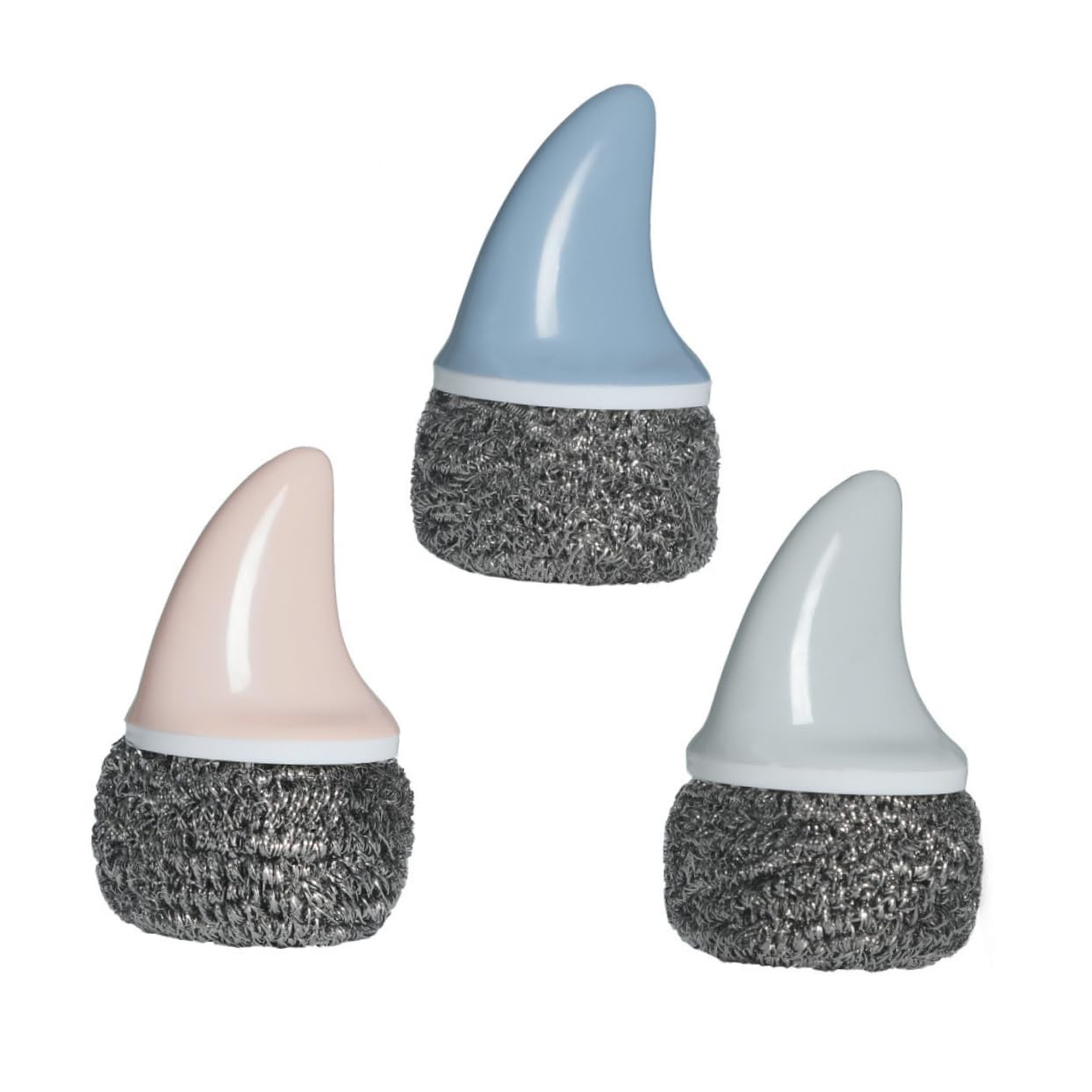 sponges， 3Pcs,Cleaning Ball for Kitchen Brush Scoupad with Handle Wire Bristle Scrubber