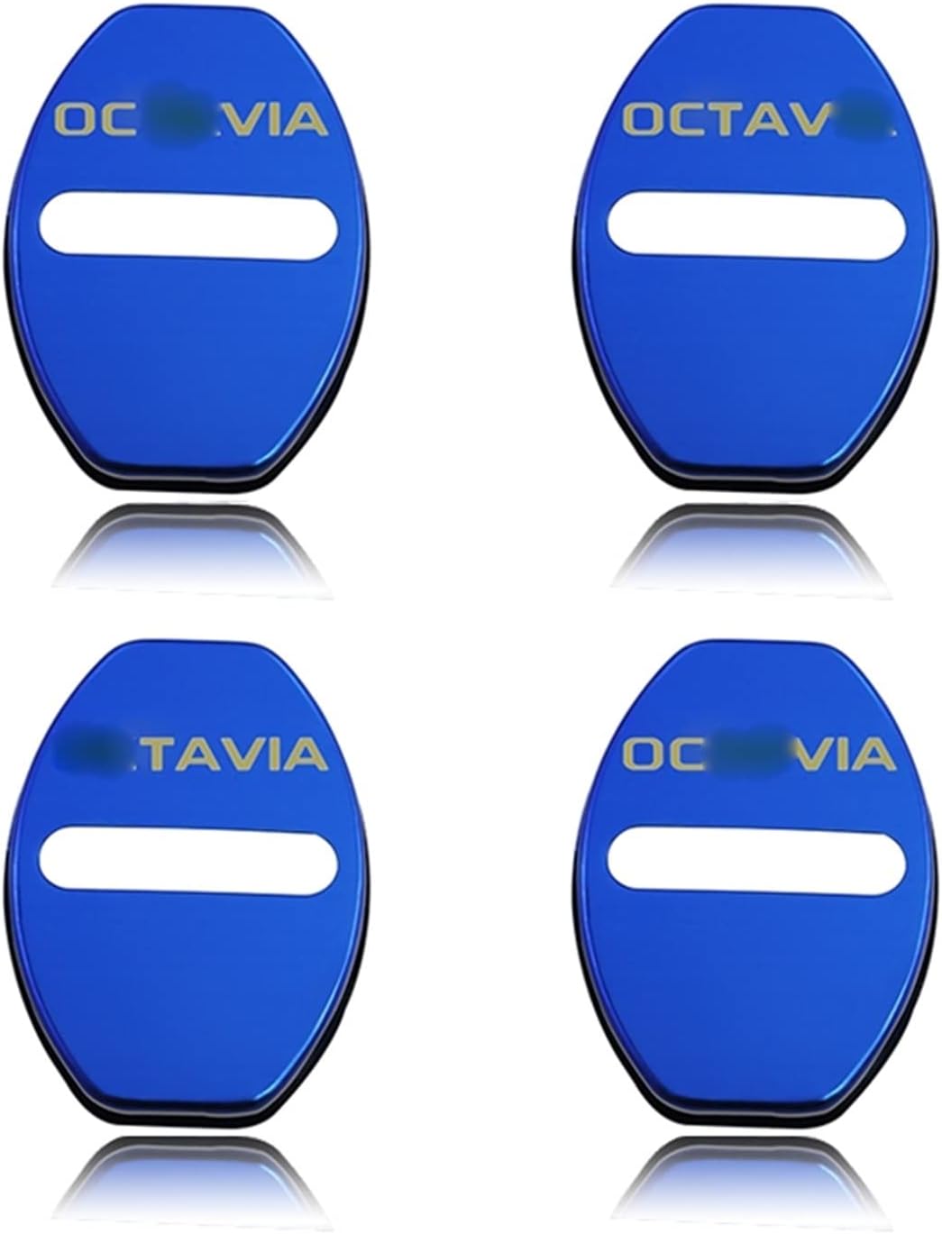 4個の車のステンレス鋼のドアロックカバーステッカー保護 にとって シュコダ オクタビアファビアカミクラピッド Octavia Color 中古 Blue 4個の車のステンレス鋼のドアロックカバーステッカー保護 にとって シュコダ オクタビアファビアカミクラピッド Octavia Color 中古 Blue