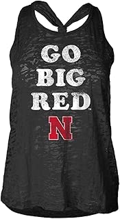 Official NCAA Nebraska Huskers Women's Burnout Knotted Athleisure Tank - coolthings.us